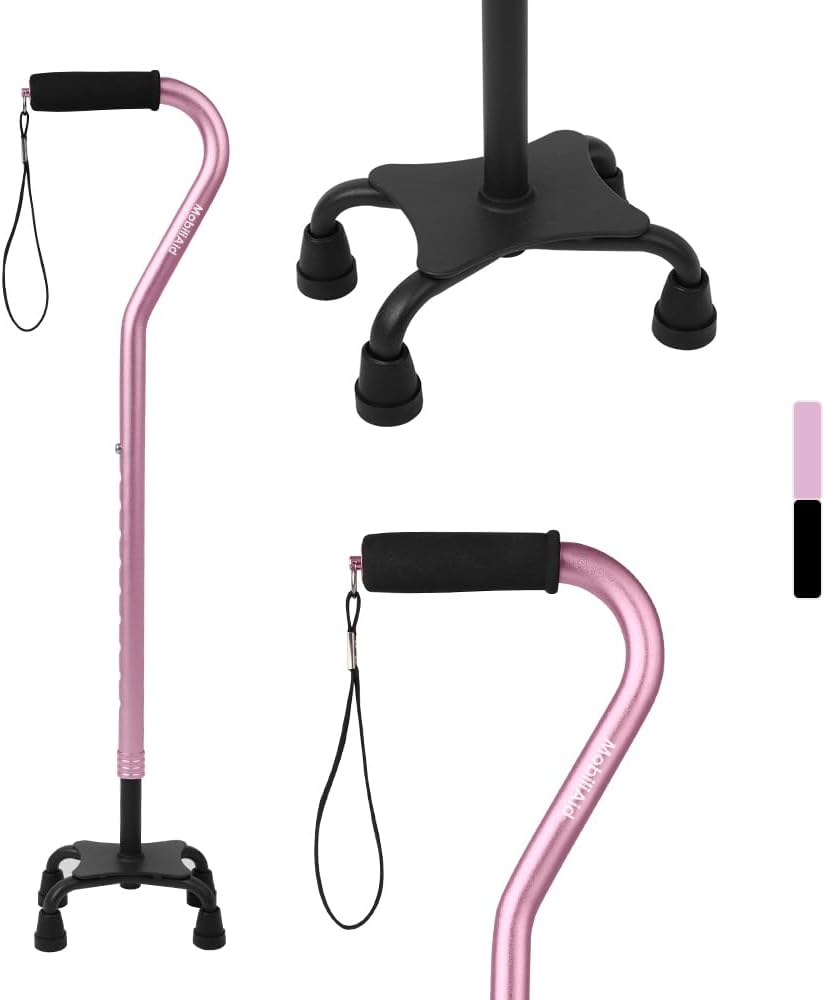 Quad Foot Walking Stick - Pink