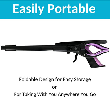 MobiliAid Multipurpose Grabber Reacher Tool with built-in LED Light and Shoe Horn