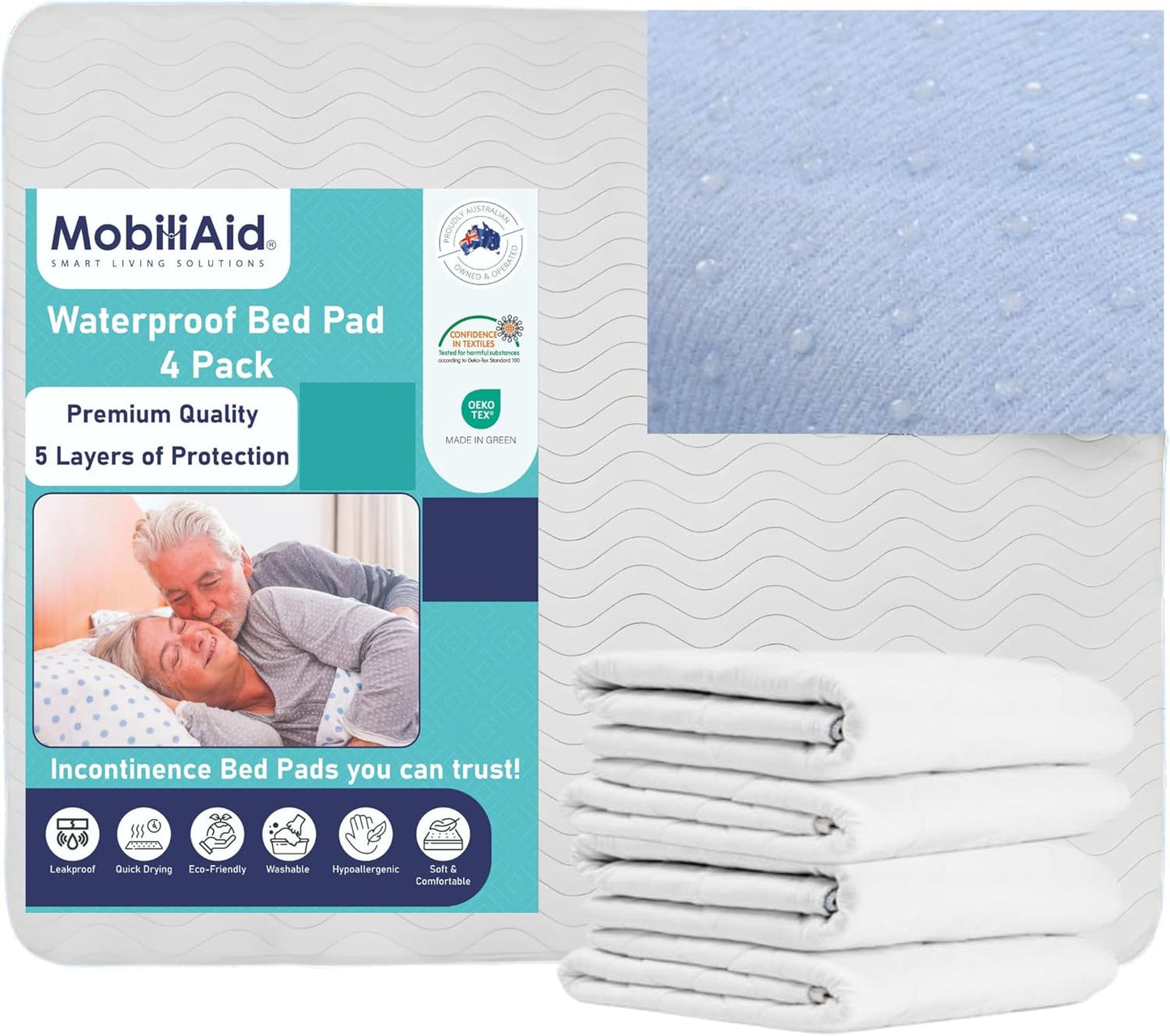 Waterproof Bed Pads – Soft, Absorbent, Washable & Reusable