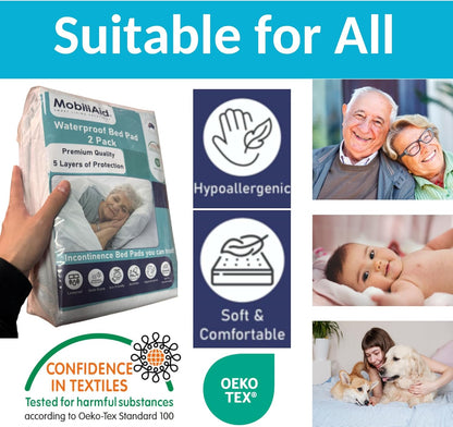Waterproof Bed Pads – Soft, Absorbent, Washable & Reusable