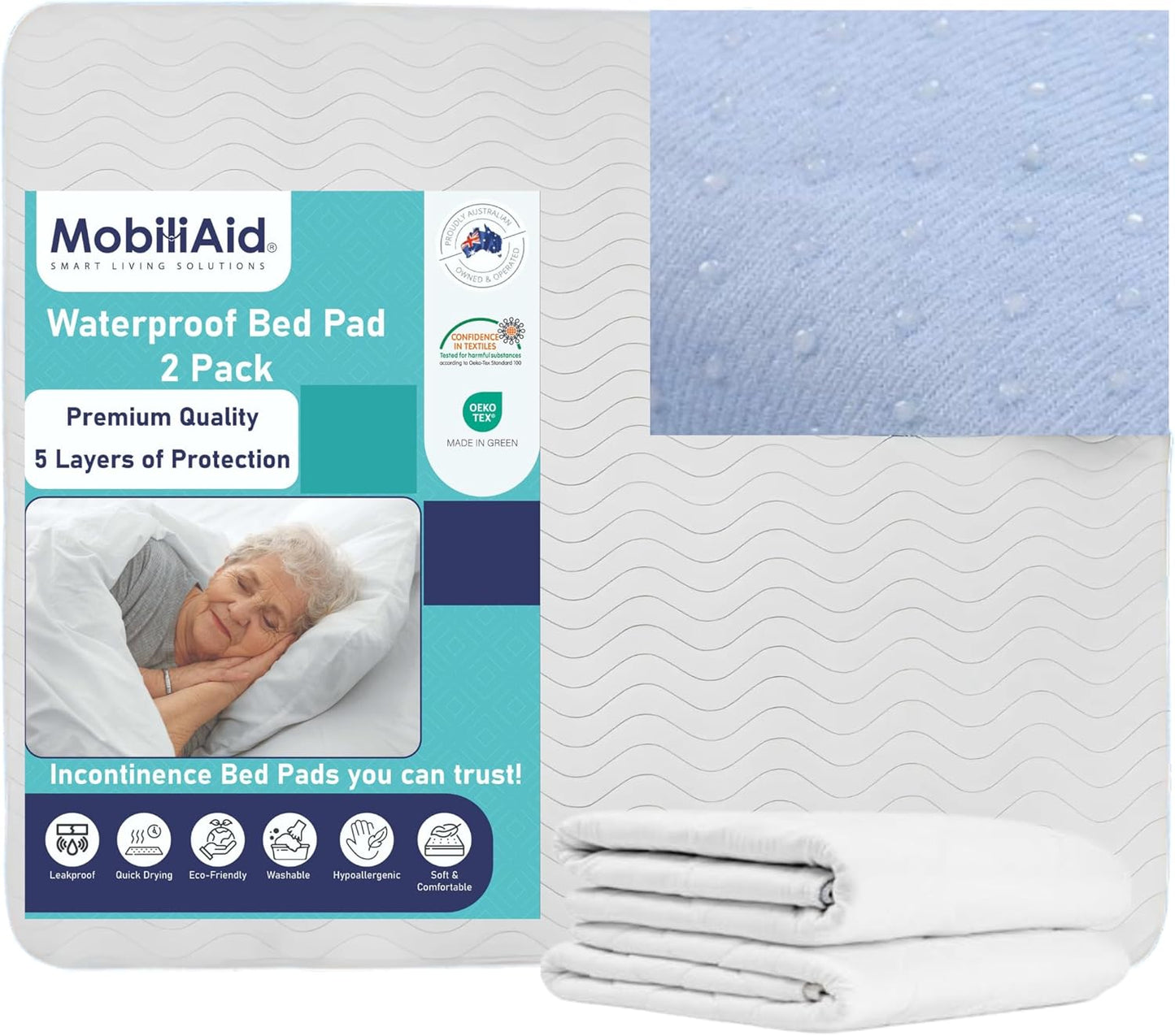 Waterproof Bed Pads – Soft, Absorbent, Washable & Reusable