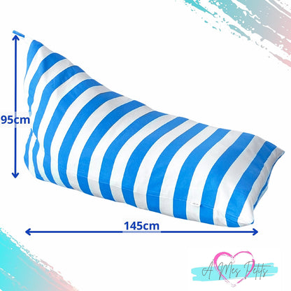 Sensory Bean Bag - Blue Striped, Triangular