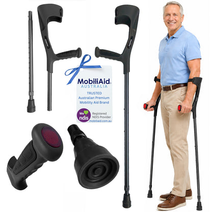 MobiliAid Forearm Crutches for Adults (Pair)