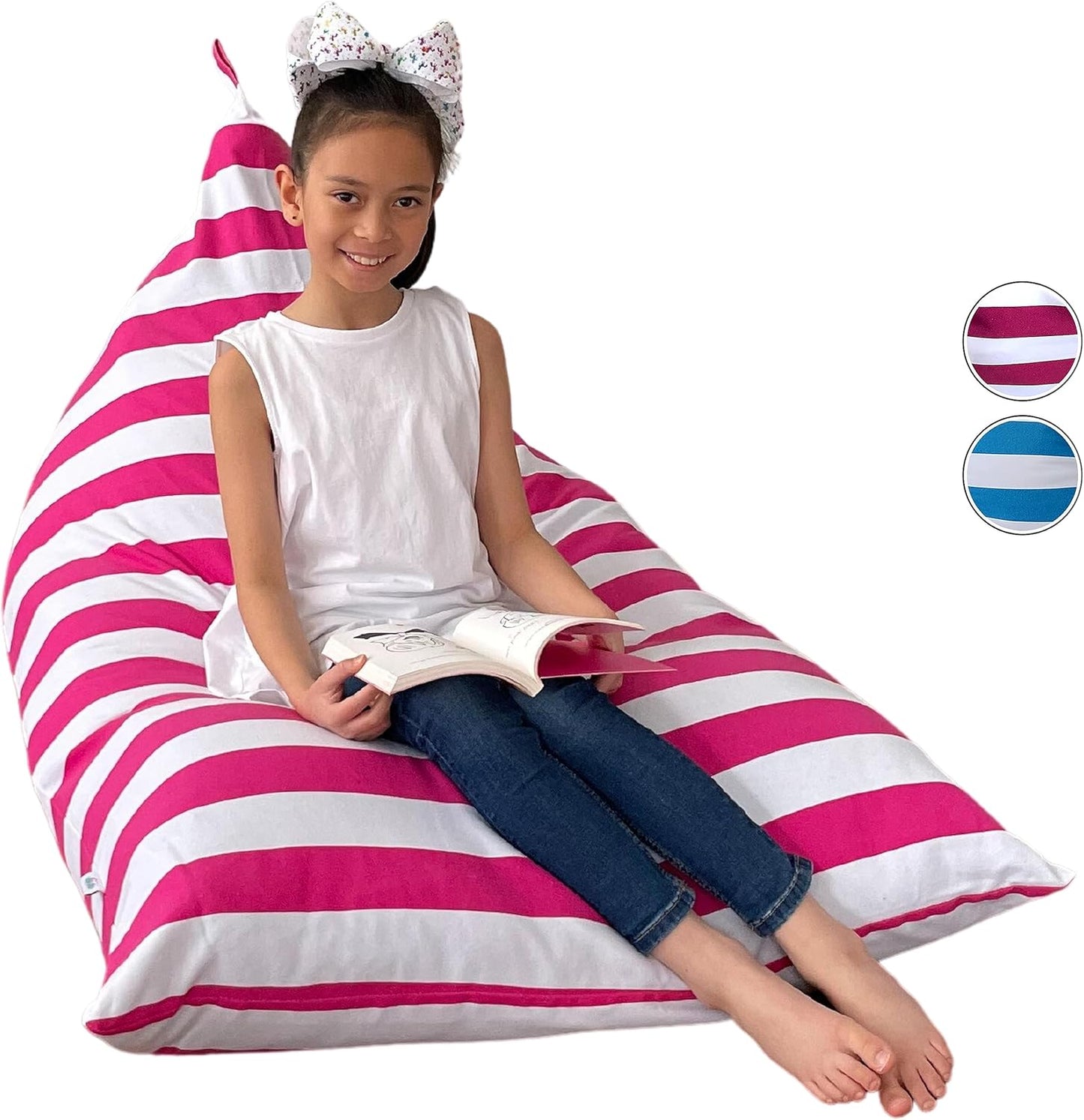 Sensory Bean Bag - Pink Striped, Triangular