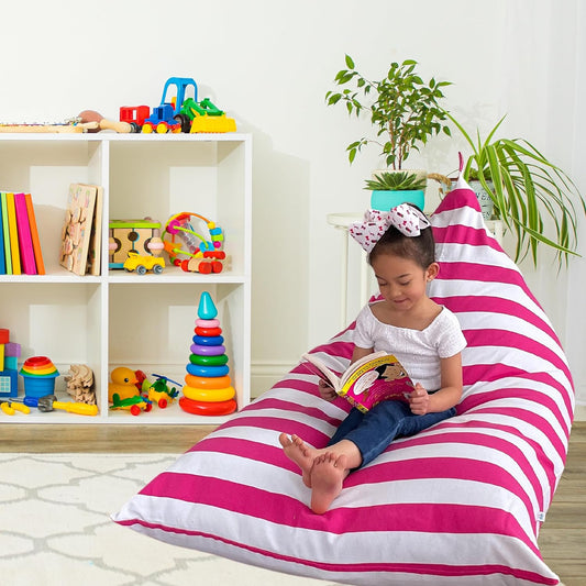 Sensory Bean Bag - Pink Striped, Triangular