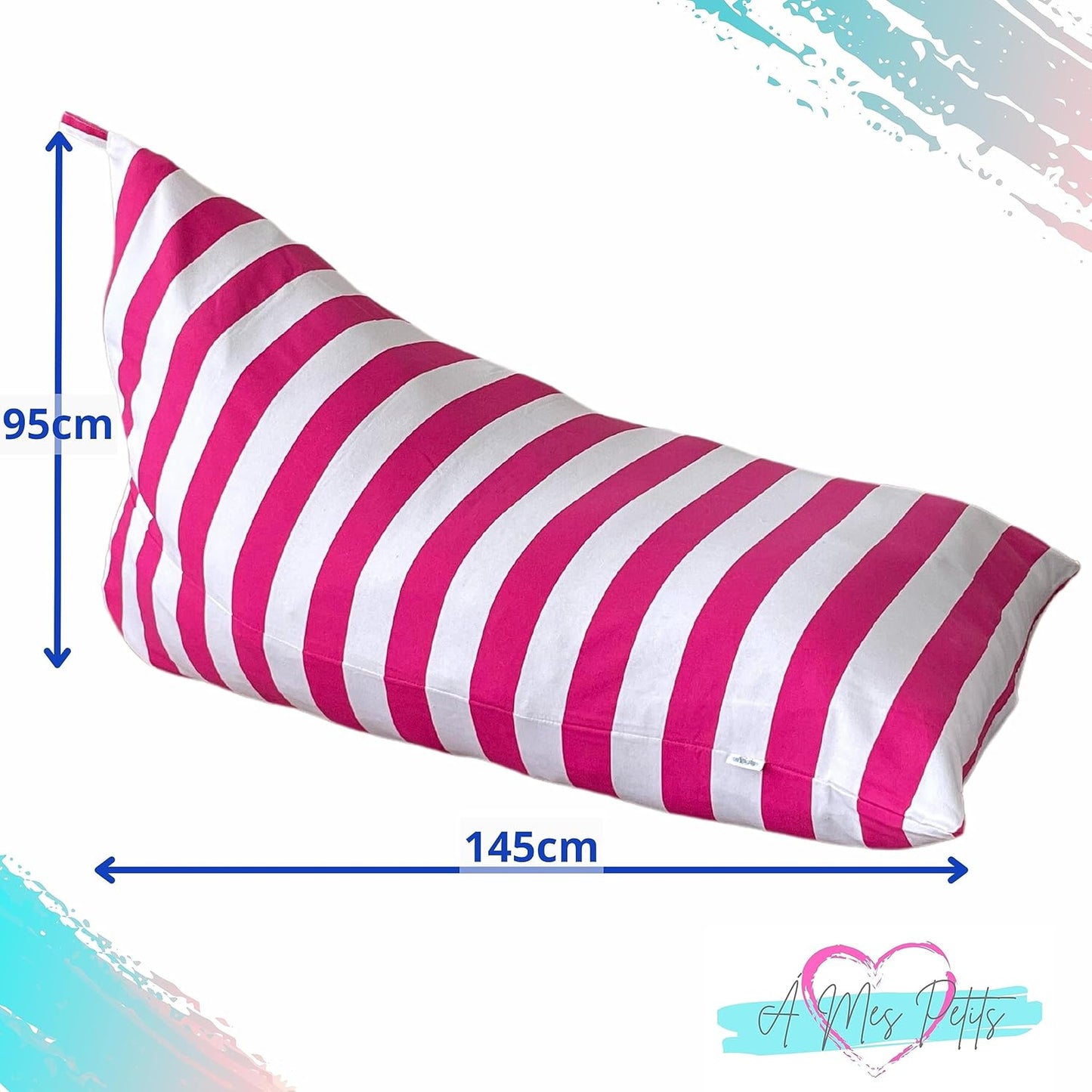 Sensory Bean Bag - Pink Striped, Triangular