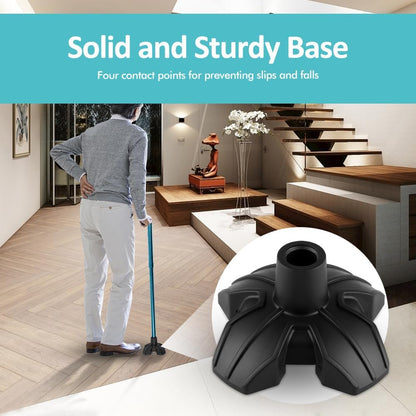 Walking Stick Replacement Quad Foot, for any 3/4 inch cane or crutch.