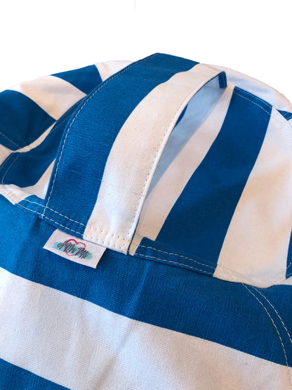 Sensory Bean Bag - Blue Striped, Round